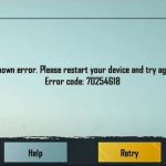 unknown error please restart your device and try again